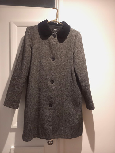 Grey wool coat - a.p.c.,, size