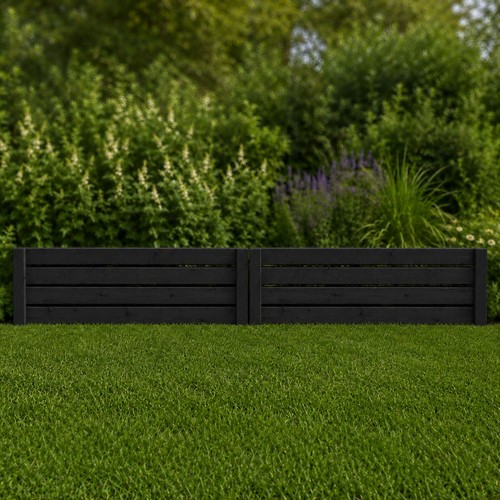 Wooden garden border edging - wooden,