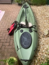 kayak used sit on top. Olive green. 9ft 10 length . Very good condition . A few 
