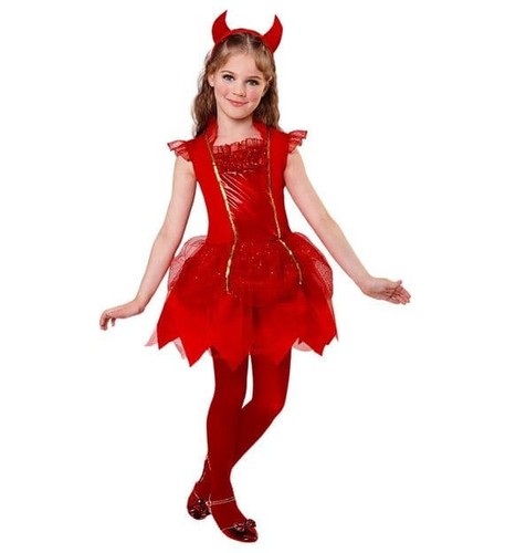 Girls devil costume - red, dress