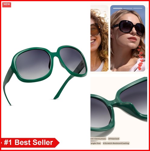 Oversized polarized sunglasses - oversized,