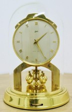Antique German Schatz 1000 Day Anniversary Torsion Mantle Clock Under Glass Dome