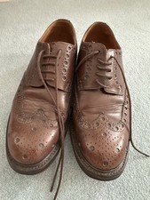 Grenson Archie Brogue Shoes UK Size 7.5 Brown free P&P