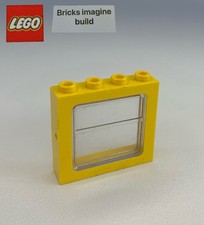 1 x Vintage Lego Yellow 1x4x3 Train Window Set 7740 12v Train Part 4034,4033 -1E
