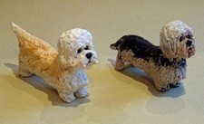 DANDIE DINMONT TERRIER Hand Made Standing Mustard & Pepper Dog Models