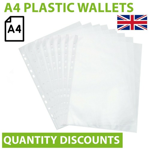 100 punched pockets clear - 100,