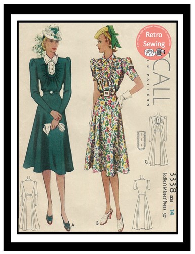 1930 afternoon dress sewing - dress,