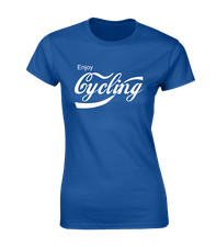 ENJOY CYCLING LADIES T SHIRT CYCLIST BIKE BICYCLE GIFT PRESENT IDEA DESIGN TOP 