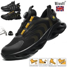 Men Steel Toe Cap Trainers Work Boots Safety Shoes Hiking Cushioning
