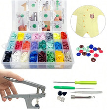 New 24 Colours 360 Sets T5 Plastics Snaps Fasteners KAM Snap Plier Kit