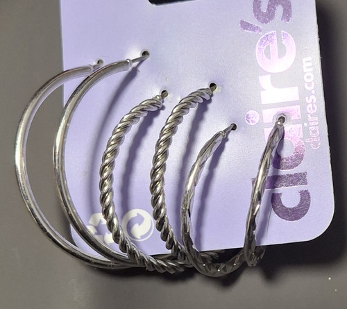 Hoop earrings silver claire - earrings, claire's