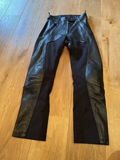Richa Women’s Motorcycle Leather Trousers Size 10 Small Black Perfect Condition