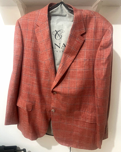 Canali red check tweed - canali,