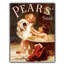 METAL SIGN WALL PLAQUE PEARS SOAP Vintage Retro BATHROOM Toilet LARGE  A3