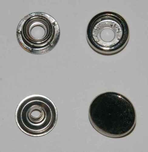 Chrome press stud - chrome, popper
