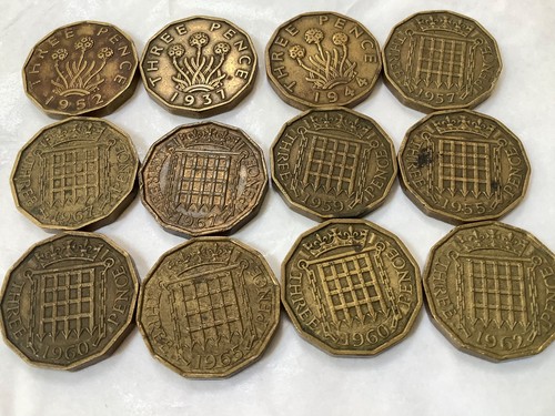 Three pence threepence - three, piece