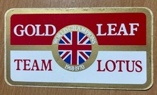 GOLD LEAF TEAM LOTUS F1 TEAM ORIGINAL PERIOD WINDOW STICKER 1970