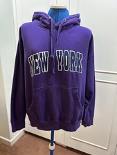 Flying Horse Size L Purple Hooded Sweatshirt