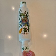 PORTMEIRION BOTANIC GARDEN BLUE PASSION FLOWER  ROLLING PIN 36cm good condition 