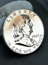 1962 FRANKLIN 90% SILVER HALF