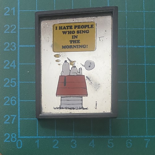 Vintage snoopy mirror badge - snoopy,