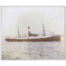 Old Steam Boat named 'Cruizer' Possibly on the Mersey - Antique Photograph c1910