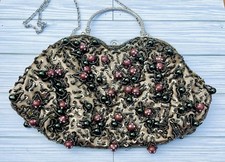 Vintage Tan Satin Iridescent