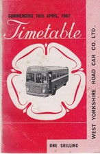 WEST YORKSHIRE BUS TIMETABLE BOOK APR 1967 WITH ROUTE MAP