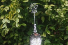 Antique Large Sterling Silver Dutch Spoon Berthold Muller 1902 Windmill Ship 66g