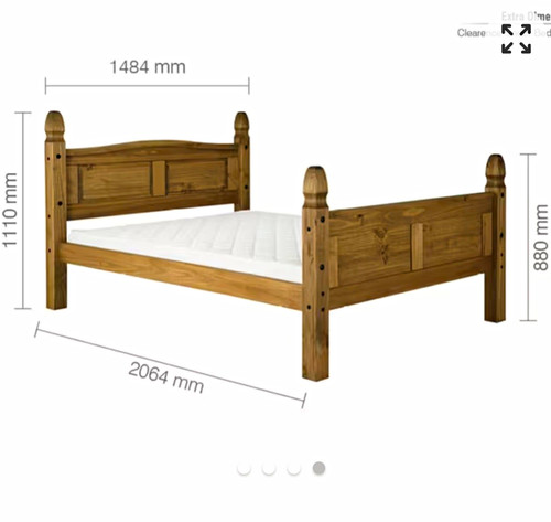 Corona king size pine - corona, bed