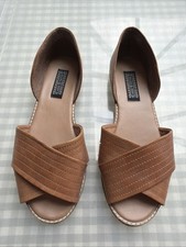 Deena & Ozzy Flat Tan Sandles UK 5