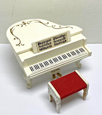 VINTAGE LUNDBY DOLLSHOUSE ROCOCO GRAND AND STOOL 16TH SCALE