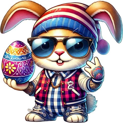 Easter hip hop bunny - easter, rabbit