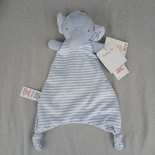 TU Elephant Comforter Blue Blankie Blanket Soft Toy Sainsbury’s Stripes BNWT