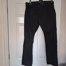 Men's Autograph Black Coated Jeans 34 Inch Waist 29 Inch Leg. Slim Fit M&S VGC