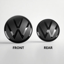 2Pcs VW BLACK BADGES FRONT &