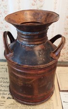 Antique Solid Copper Milk Can