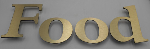 Reclaimed metal gold sign - 5",