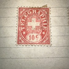 Antique Swiss Telegraph Stamps 1867-1877