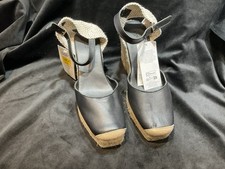 M&S Ladies Leather Wedge Shoes Size 6 BNWT  RRP £55 Black