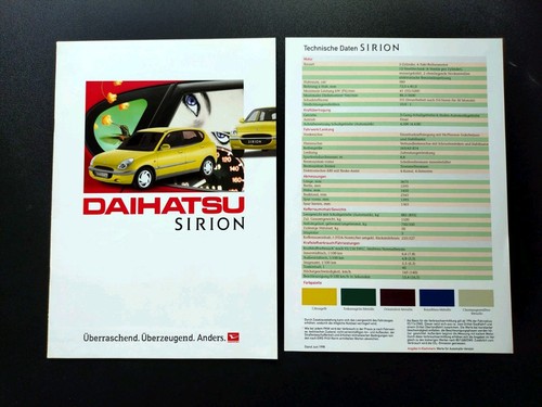 Daihatsu sirion brochure - daihatsu,