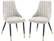 2 4 6 Beige Velvet Dining