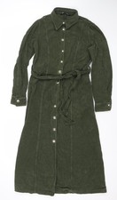 Zara Women Green Corduroy