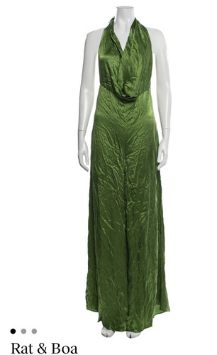 Rat boa green - green, silk
