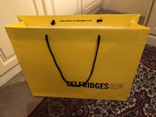 SELFRIDGES  Paper Designer Shopper/Carrier/Gift Empty Bag 51x41x15cm Pre Owned
