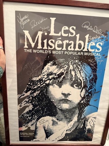 Les miserables cast signed - miserables,