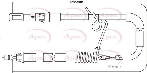 Apec rear right brake - brake, cable