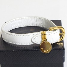 Authentic Prada White Leather