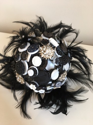 Black and white button - and,