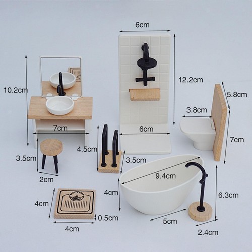Scale dollhouse bathroom - 1:12,